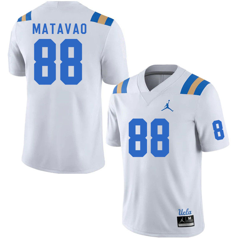 Men #88 Moliki Matavao UCLA Bruins College Football Jerseys Stitched Sale-White - Click Image to Close